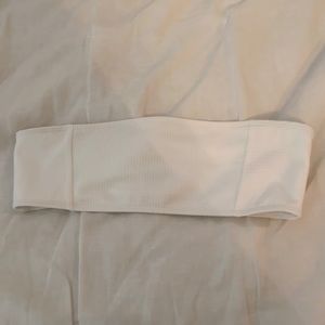 White bandeau bikini top (never worn)